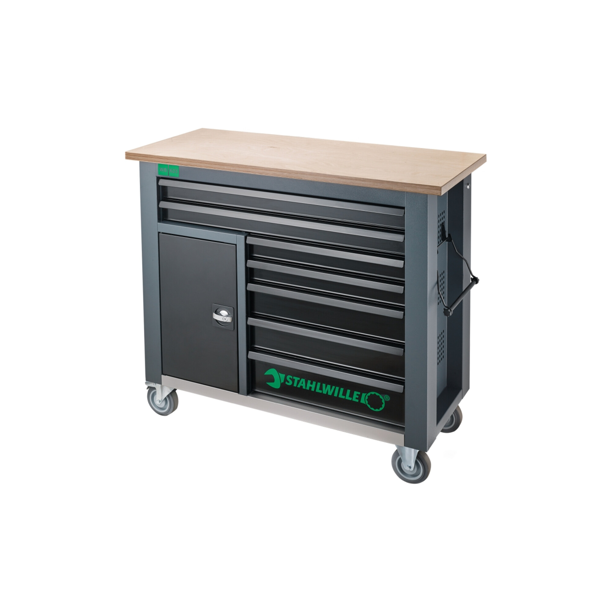 Stahlwille Mobile Werkbank WB 621 7 Schubl. anthrazit, RAL 7016; schwarz, RAL 9005 L.500mm x B.1150mm x H.1045mm