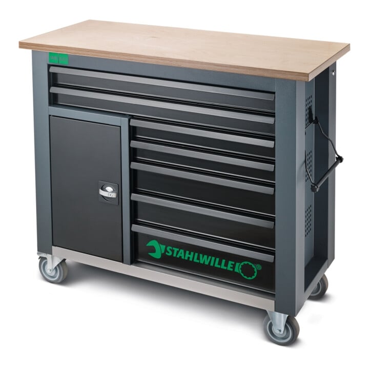 Stahlwille Mobile Werkbank WB 621 7 Schubl. anthrazit, RAL 7016; schwarz, RAL 9005 L.500mm x B.1150mm x H.1045mm