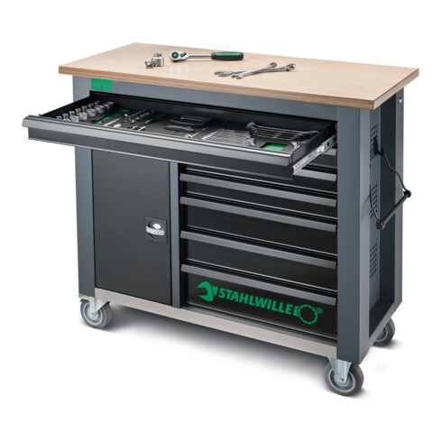 Stahlwille Mobile Werkbank WB 621 7 Schubl. anthrazit, RAL 7016; schwarz, RAL 9005 L.500mm x B.1150mm x H.1045mm