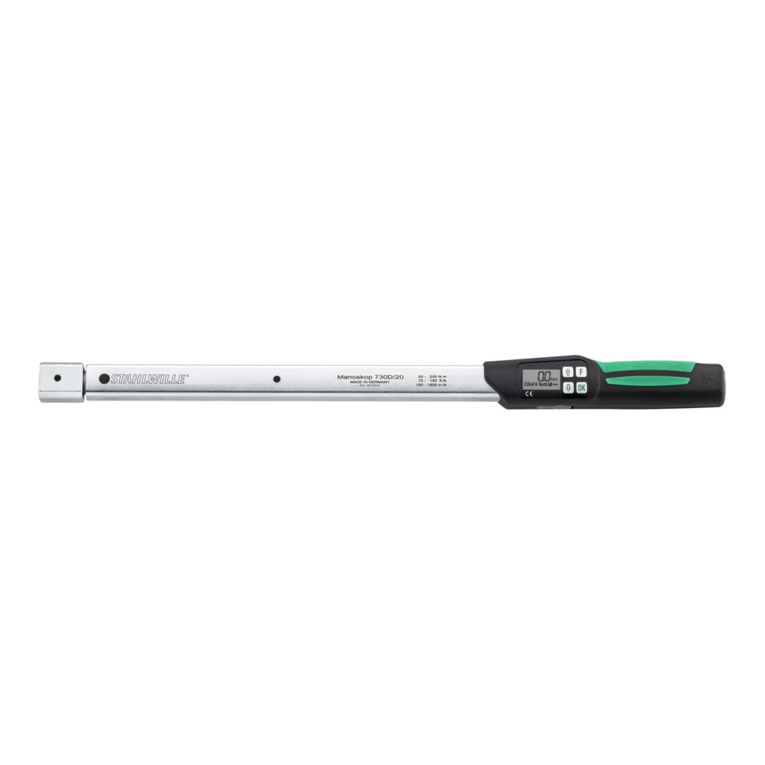 Stahlwille Momentsleutel Service / Serie MANOSKOP® met o.f.Einsteck.Wkz. No.730D/100 100-1000 N-m gereedschapshouder 22x28mm