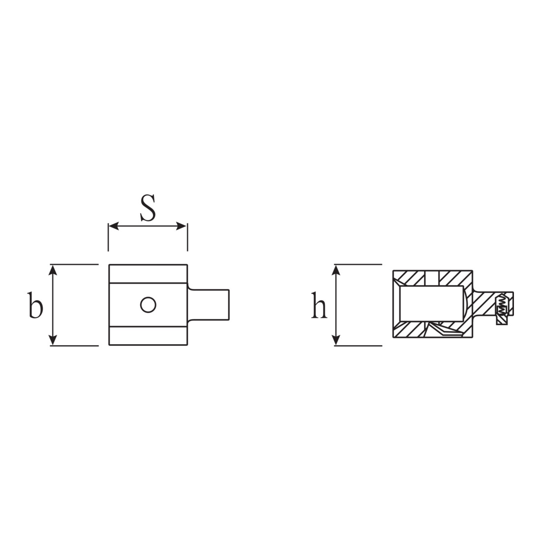 Stahlwille Opzetadapter reductie, Type: 2