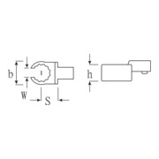 Stahlwille OPEN-RING opzetsteeksleutel 733/10 voor gereedschapshouder 9x21-4