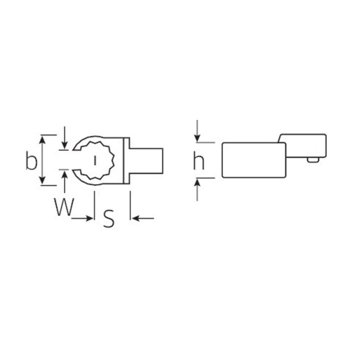 Stahlwille opzetsteeksleutel open ring, Type-sleutelwijdte: 1-12 mm