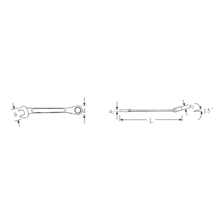 Stahlwille Ratschenringmaulschlüssel OPEN RATCH SW 3/4" L.252mm