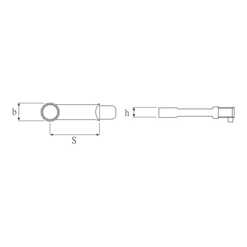 Stahlwille Ring-Einsteckwerkzeuge 732G/10 für Werkzeugaufnahme 9x12