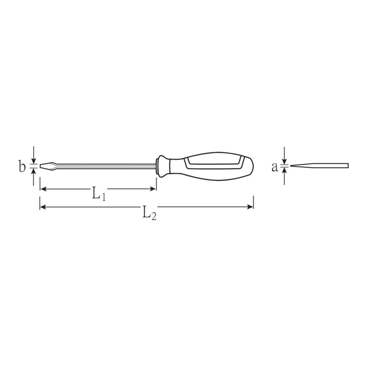 Stahlwille Schlitzschraubendreher DRALL+ 0,8mm x 4mm L.90mm