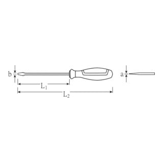 Stahlwille Schlitzschraubendreher DRALL+ 1,0mm x 5,5mm L.100mm Gr. 1
