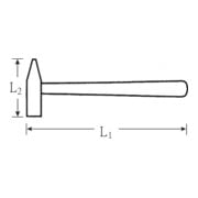 Stahlwille Schlosserhammer 300 g L.300mm-3