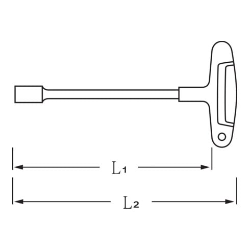 Stahlwille Sechskant-Steckschlüssel SW.8mm Klingen-L.200mm