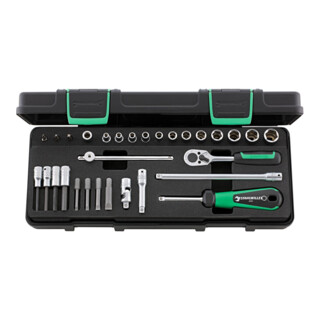 Stahlwille Set di chiavi a bussola, attacco quadro 1/4", modello:6, 30pz.