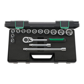 STAHLWILLE Set di chiavi a bussola con attacco quadro 1/2", 15pz., Modello: 6