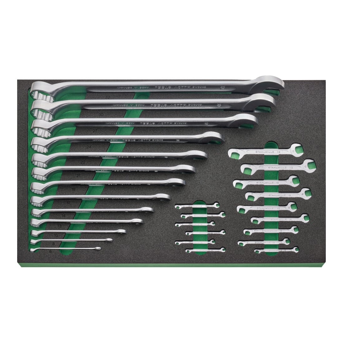 Stahlwille Set di utensili con carrello officina Nr.95/250QR Cassetto 7 antracite, RAL 7016 250 pz