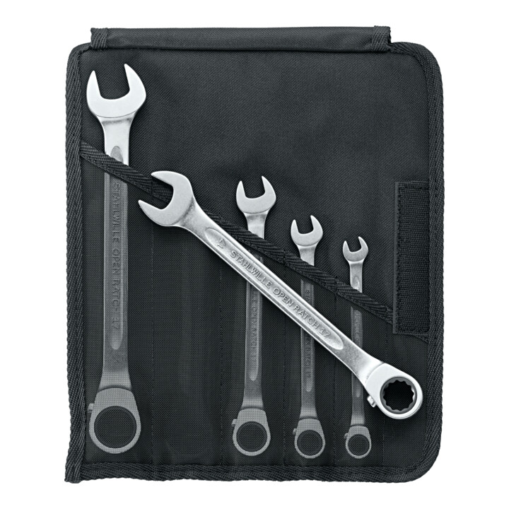Stahlwille set steek-ringratelsleutel OPEN-RATCH No.17/5 5dlg.