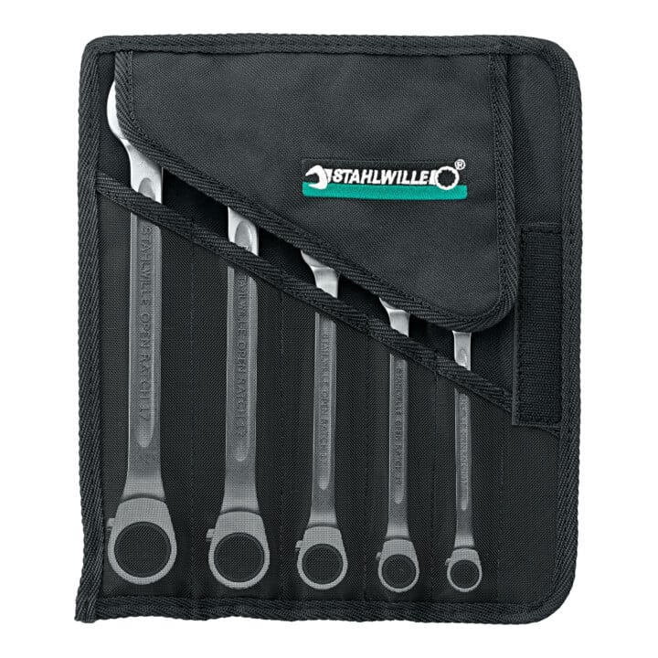 Stahlwille set steek-ringratelsleutel OPEN-RATCH No.17/5 5dlg.