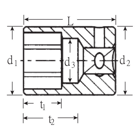 Stahlwille Steckschlüsseleinsatz (1/4") SW.7/16 " L.23 mm 21 g