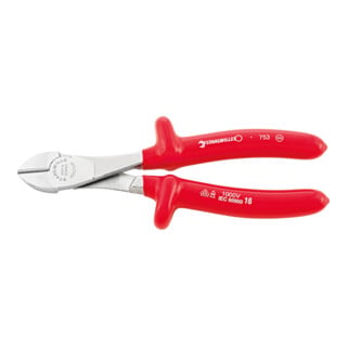 Stahlwille VDE-Kraftseitenschneider L.160mm Kopf verchromt Griffe tauchisoliert, DIN EN 60900, isol.1000V   AC/1000 V