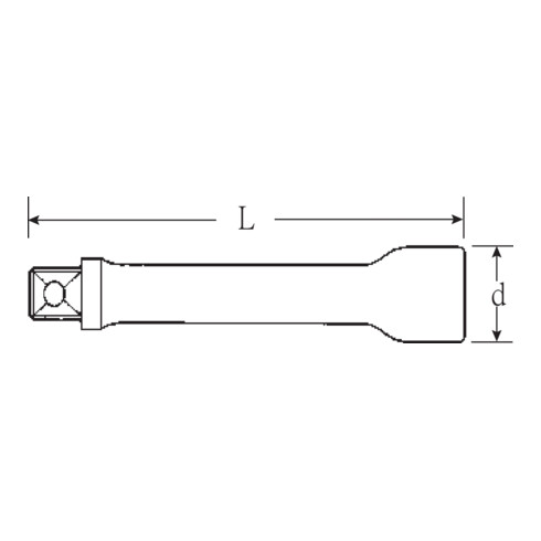 Stahlwille Verlängerung (3/8") L.125 mm D.17 mm