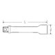 Stahlwille Verlengstuk, 3/8 inch, totale lengte: 160 mm