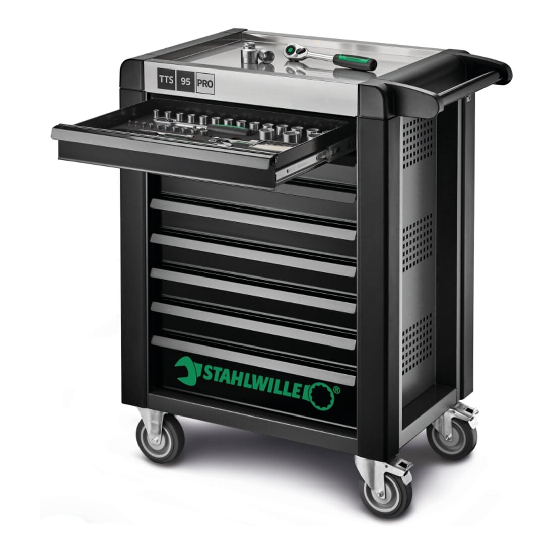 Stahlwille Werkstattwagen 95/8 PRO 8 Schubl. 496 x 827 x 1020 mm anthrazit, RAL 7016; schwarz RAL 9005