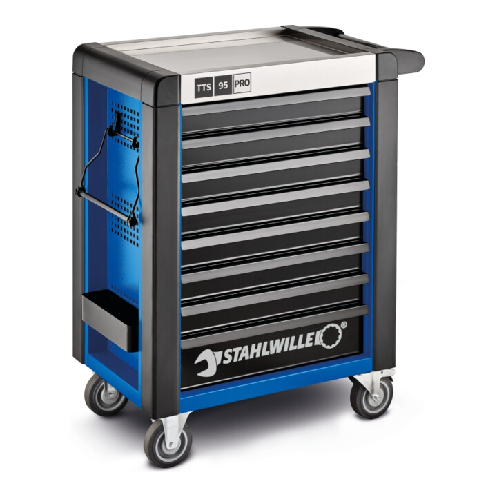 Stahlwille Werkstattwagen 95/8 PRO 8 Schubl. 496 x 827 x 1020 mm blau, RAL 270 30 35; schwarz RAL 9005