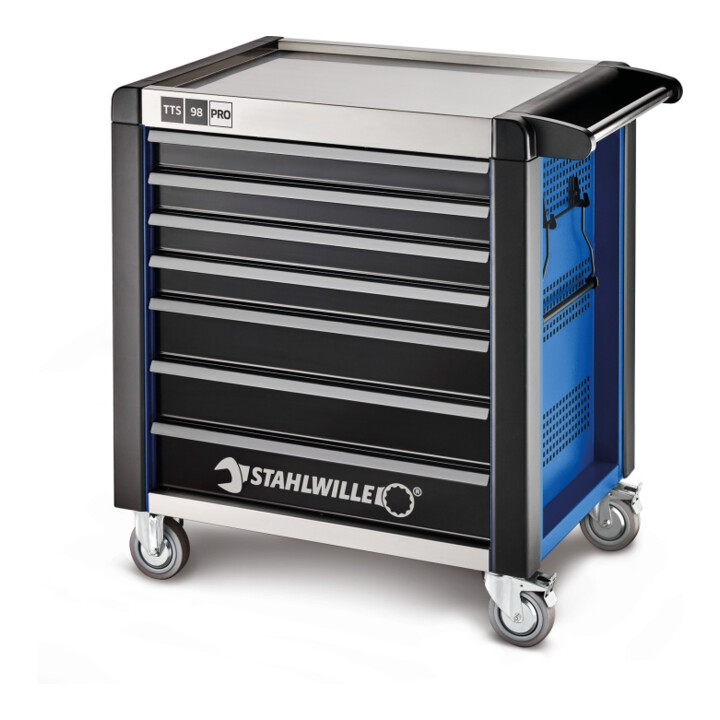 Stahlwille Werkstattwagen 98/7 PRO 7 Schubl. 651 x 1001 x 1020 mm blau, RAL 2703035; schwarz RAL 9005