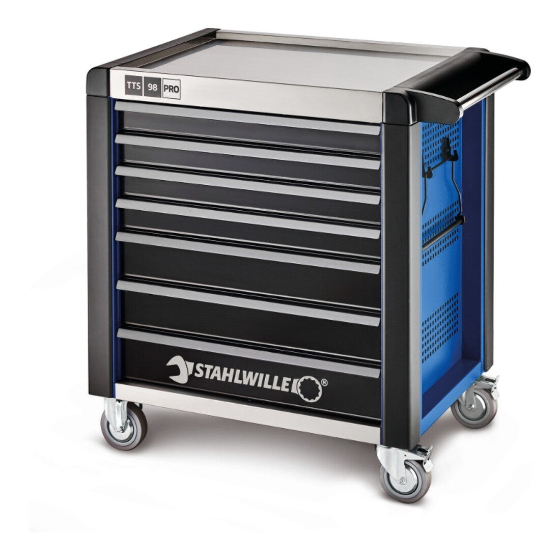 Stahlwille Werkstattwagen 98/7 PRO 7 Schubl. 651 x 1001 x 1020 mm blau, RAL 2703035; schwarz RAL 9005