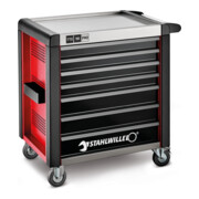 Stahlwille Werkstattwagen 98/7 PRO 7 Schubl. 651 x 1001 x 1020 mm rot, RAL 3020; schwarz RAL 9005-4