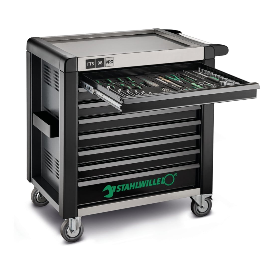 Stahlwille Werkstattwagen 98/8 PRO 8 Schubl. 651 x 1001 x 1020 mm anthrazit, RAL 7016; schwarz RAL 9005