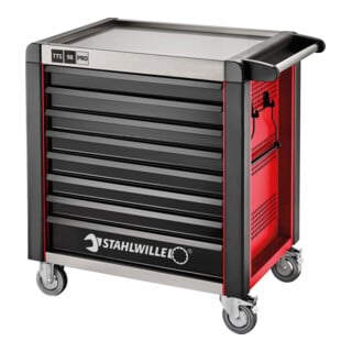 Stahlwille Werkstattwagen 98/8 PRO 8 Schubl. 651 x 1001 x 1020 mm rot, RAL 3020; schwarz RAL 9005