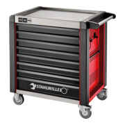 Stahlwille Werkstattwagen 98/8 PRO 8 Schubl. 651 x 1001 x 1020 mm rot, RAL 3020; schwarz RAL 9005