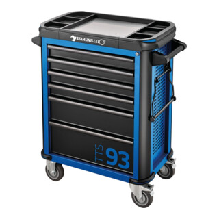 Stahlwille Werkstattwagen TTS 93/6 B 6 Schubl. 481 x 877 x 1000 mm blau, RAL 2703035; schwarz RAL 9005
