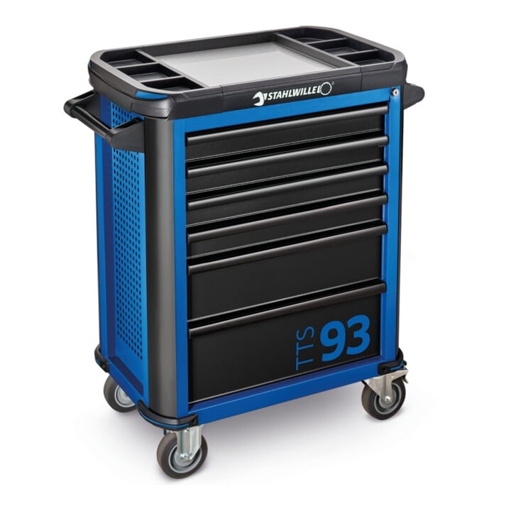 Stahlwille Werkstattwagen TTS 93/6 B 6 Schubl. 481 x 877 x 1000 mm blau, RAL 2703035; schwarz RAL 9005