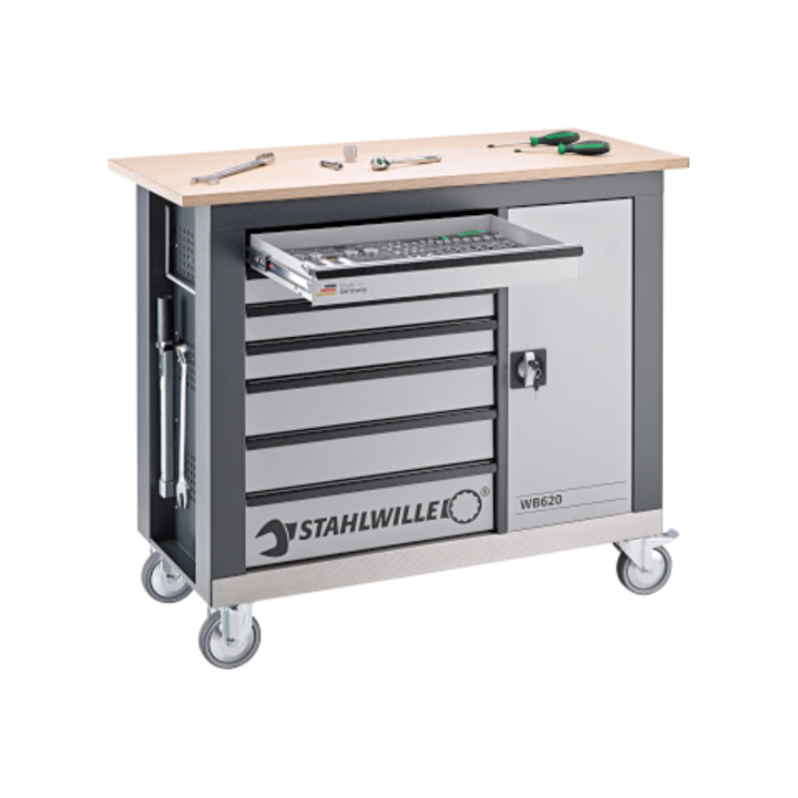 Stahlwille Werkbank mit Werkzeugsortiment WB 620/132QR