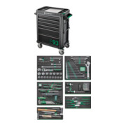 Stahlwille Werkzeugsortiment mit Werkstattwagen Anzahl Schubladen 6 anthrazit, RAL 7016 157-teilig