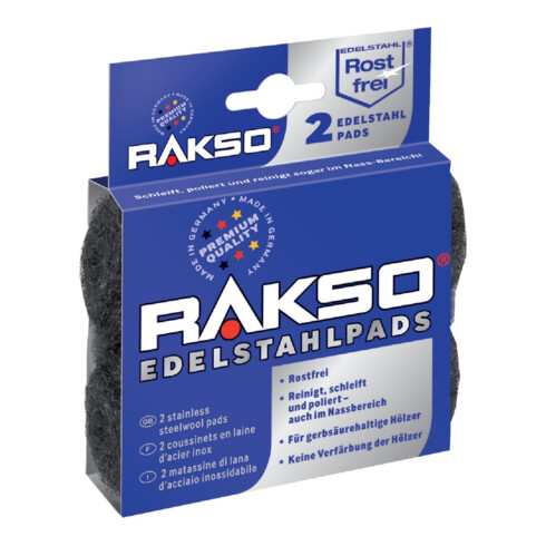 Stahlwolle extrafein VA 2er-Pack RAKSO
