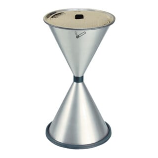 TKG Standascher aus Stahlblech, pulverbeschichtet, mit aufliegender Einlegeschale aus Aluminium (verschiedene Farben)