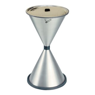 TKG Standascher aus Stahlblech, pulverbeschichtet, mit aufliegender Einlegeschale aus Aluminium (verschiedene Farben)