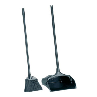 Standmüllschaufel Stiel m.Schaufel u.Besen schwarz RUBBERMAID