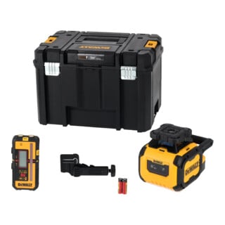 Stanley Batterij Rotatielaser Rood Verticaal-Loodlijn inclusief 2x D-cellen batterijen