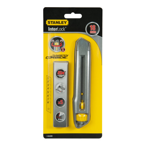 Stanley Taglierina Interlock Lame in metallo duro, 18mm