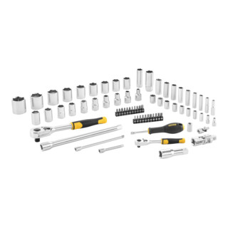 Stanley doppenset ½" + ¼", 72 stuks