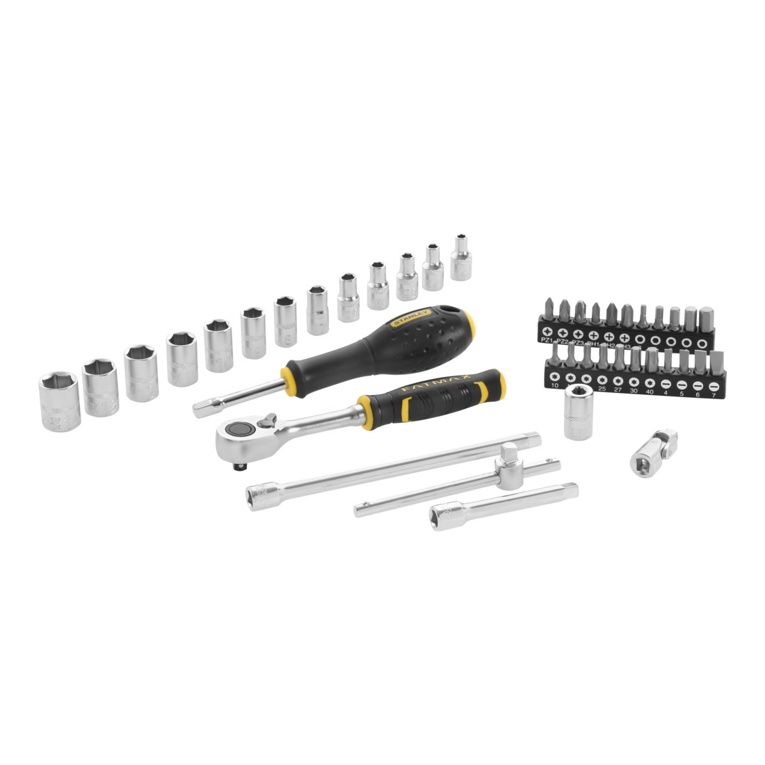 Stanley doppenset ¼", 42 stuks