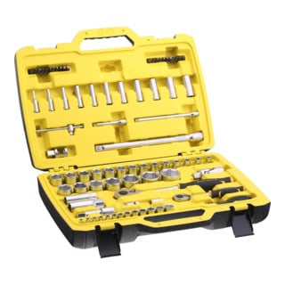 Stanley Jeu de douilles ½" + ¼", 81 pièces