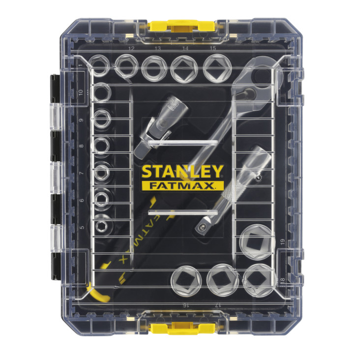 Stanley Jeu de douilles STAK 3/8 pouces, 18 pièces