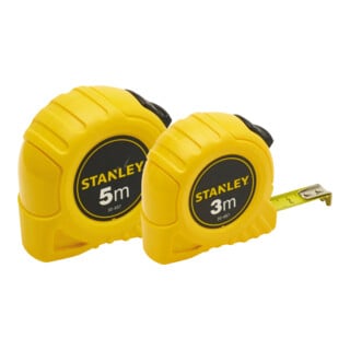 Stanley Mètre ruban Global Lot de 2 3m+5m