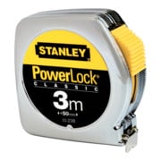 Stanley Metro a nastro Powerlock in plastica 3m/19mm, gancio terminale con triplo rivetto