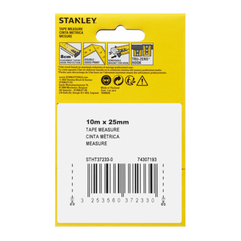 Stanley Rolbandmaat Compact Pro 10m