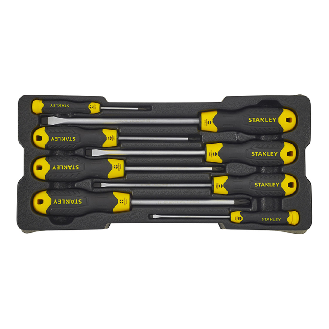 Stanley schroevendraaierset CushionGrip 8 dlg.
