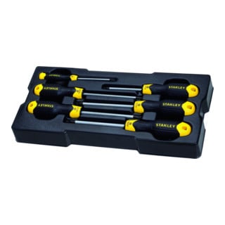 Stanley schroevendraaierset CushionGrip in module, 6 dlg.