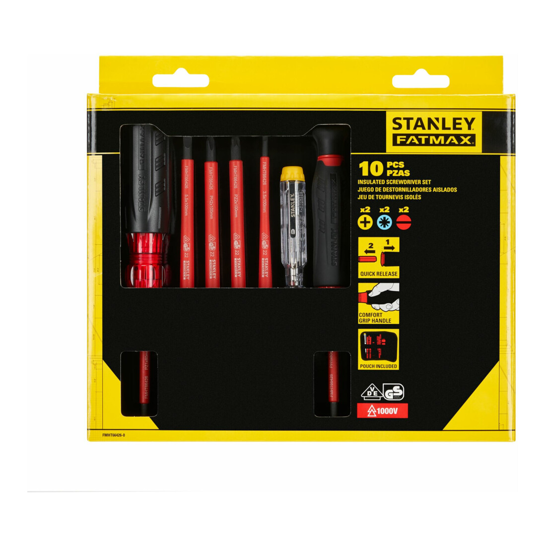 Stanley Schroevendraaierset Multi-Bit 1000V